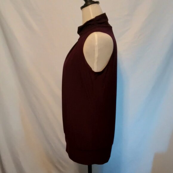 Perception Conception Womens Plum Blouse High Neck Tank Top - Picture 3 of 11